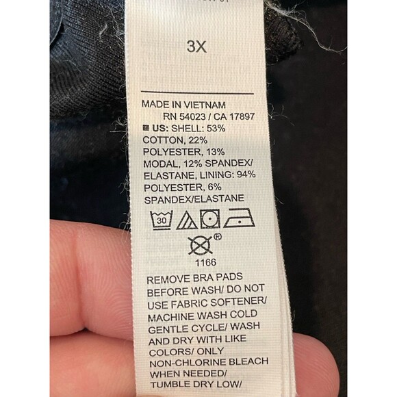 OLD NAVY Black Women’s Sleeveless Round Neck Tank Top Stretch Activewear Size 3X - Picture 6 of 6